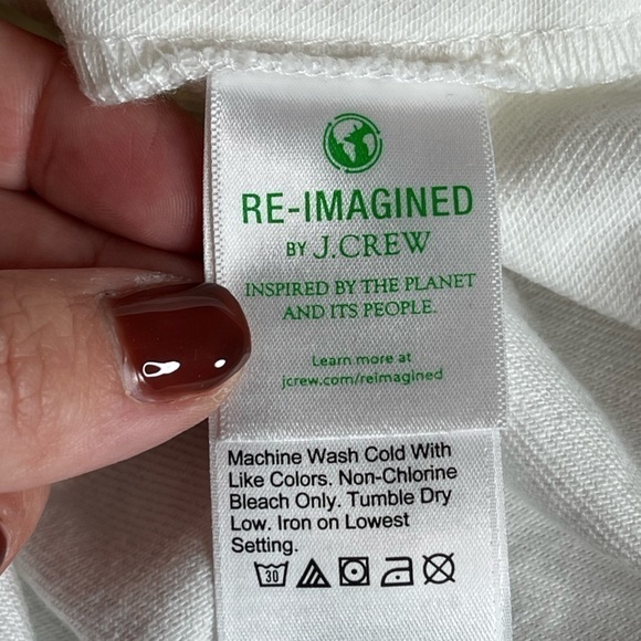 J. Crew Denim White Shift Dress Sleevless Basic summer pockets NWT size 22 - Picture 14 of 16